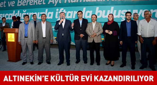 Altınekin`e Kültür Evi Kazandırılıyor