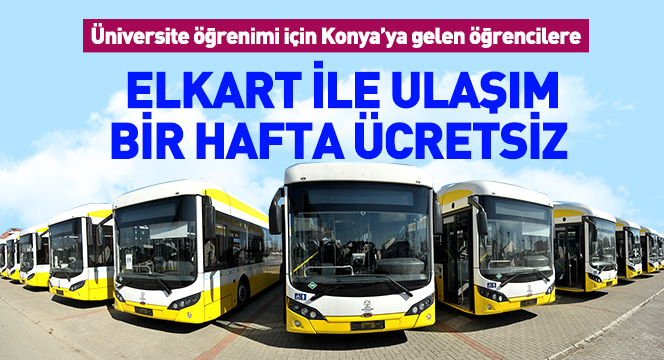 Öğrencilere Elkart İle Ulaşım Bir Hafta Ücretsiz