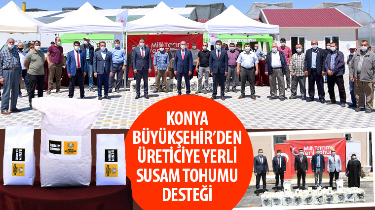 Konya Büyükşehir’den Üreticiye Yerli Susam Tohumu Desteği